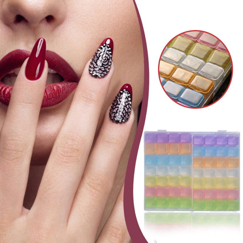 Nail Art Rhinestone Tool Case Jewelry Beads Display Storage Box Organizer H