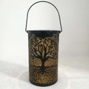 Metal LED Solar Light Hollow Tree Pattern Hanging Lamp Outdoor Garden Decoration