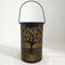 Metal LED Solar Light Hollow Tree Pattern Hanging Lamp Outdoor Garden Decoration