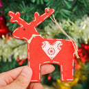 Kids Favors Elk Pendant Xmas Tree Hanging Wooden Ornaments Christmas Decoration