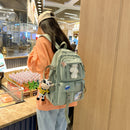 Cute Casual Casual Daypack Solid Color Laptop Backpack College Rucksack for Girl