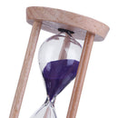 Wooden Sand Clock 3 Minutes Hourglass Sandglass Toothbrush Timer(Purple)
