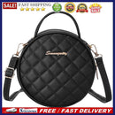 Lattice Pattern PU Leather Crossbody Bag Fashion Women Casual Mini Round Purse