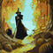 DIY Witch Hanging Frame Canvas Picture Scroll Poster Oil Painting for Bedroom