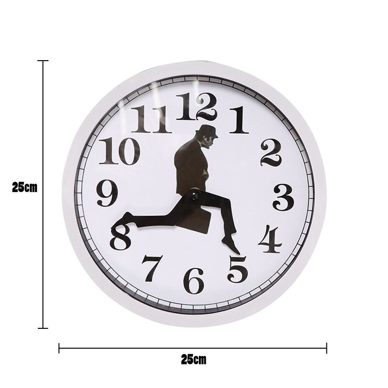 Silly Wall Clocks Non-Ticking Wall Clocks Easy to Install Watch (White)