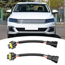 2pcs H11 Female to 9005 9006 Male 8"" Wiring Harness for Headlights Adapter