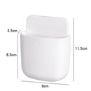 Wall Storage Box Phone Plug Holder Rack Desktop Organizer Stand (White) Newly