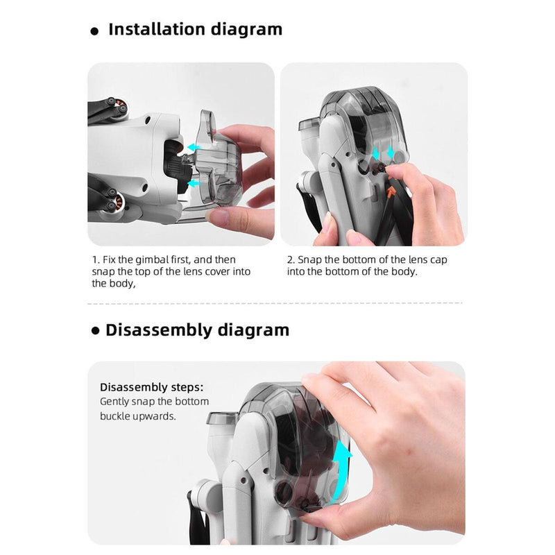 Gimbal Camera Lens Hood Protector Cap Drone Guard Cover for DJI Mini 3 Pro.
