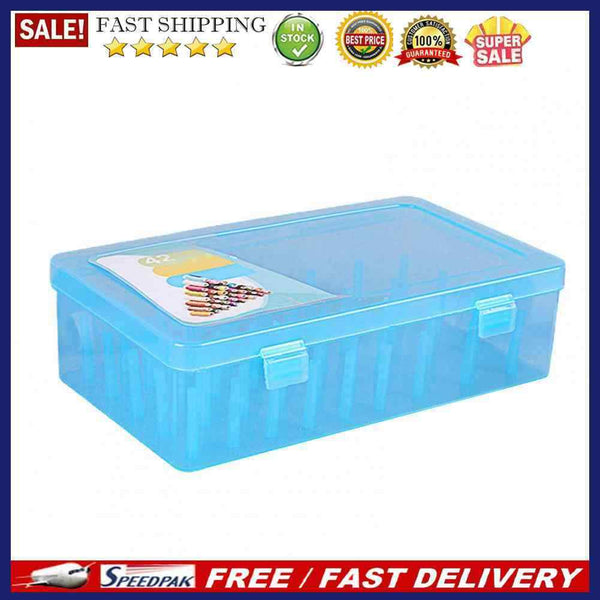 42 Spools Reels Sorting Storage Box Fishing Line Gear Container Case (Blue)