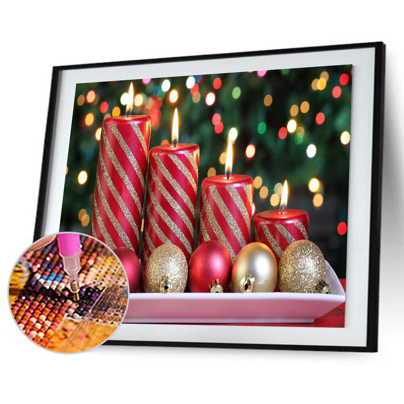 5D Diamond Painting DIY Christmas Full Round Drill Fixed Xmas Home Decorations