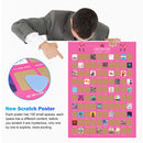 100 Date Scratch Off Poster - Wall Art Decor Bucket List Scratch Poster Newly