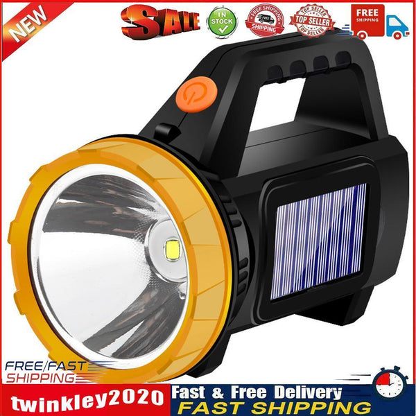 Powerful LED Solar Searchlight Portable Outdoor Camping Strong Flashlights Newly