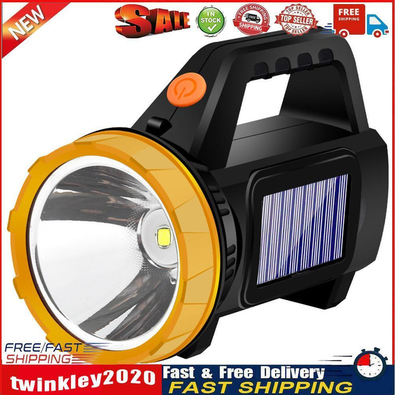 Powerful LED Solar Searchlight Portable Outdoor Camping Strong Flashlights Newly