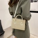 Straw Beach Tote Shoulder Bags Women Handmade Woven Leather Lady Crossbody Bag