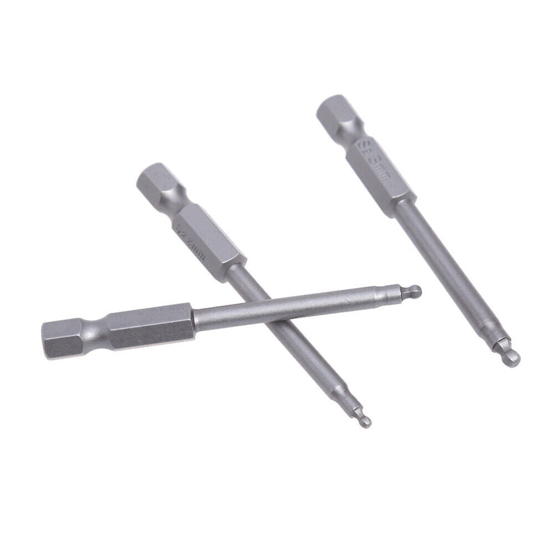 7pcs Magnetic S2 Steel Ball End Hexagon Head Hex Screwdriver Bits Drill Set