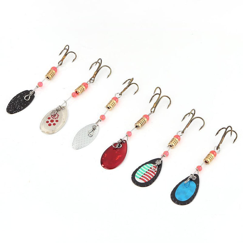 16pcs/pack Rotating Sequined Artificial Baits Metal Bionic Fish Hook Lures Kit