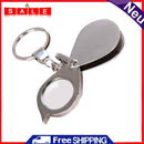 Portable 15X Folding Key Ring Mini Magnifier Key Chain Magnifying Glass Magnifier