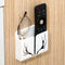 Phone Wall Mounted Holder with Plug Charging Sundries Organizer Box (White)