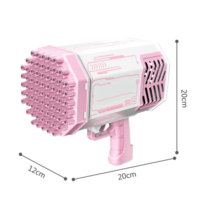 #A 69 Holes Bubbles Blowing Machine Kids Toys Bathroom Dream Light Bubbles Bloom