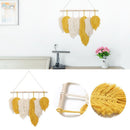 Boho Leaves Bedroom Ornaments Hand-woven Tapestry Wall Hanging Feather Wall Art