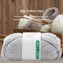 Soft Solid Color Baby Milk Cotton Yarn DIY Scarf Sweater Crochet Knitting Yarn