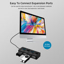 4 Port High Speed USB 2.0 Hub Multi Power Adapter for Laptop Desktop Computer