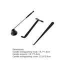 Candle Wick Scissor Set Stainless Steel Snuffer Lamp Trim Hook Cutter (B) Newly