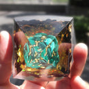 Energy Generator Orgone Pyramid Crystal Spirit Healing Orgonite Amethyst Stone