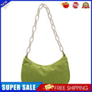 Women Retro Corduroy Solid Color Underarm Bag Chain Small Handbags (Green)