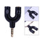 3.5mm Stereo Audio Jack Headphones Headphones 2 Way U Splitter Adapter