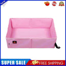 #A Waterproof Litter Box Bedpan Foldable Outdoor Travel Car Toilet Tray for Cat