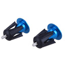 Two Pair Bike Bicycle Aluminum Handlebar Grips Handle Bar Cap Blue