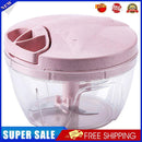 Manual Meat Grinder Food Chopper Mincer Fruit Vegetable Nut Shredder (Pink)