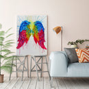 40x50cm Oil Paint By Numbers Rainbow Angel Wings Frameless Picture Home Decor