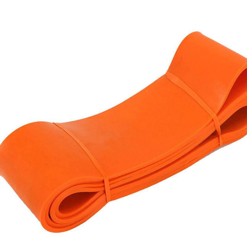 Elastic Resistance Band Exercise Gym Fitness Strength Belt (Orange 83mm)
