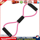 8 Word Rubber Yoga Fitness Chest Expander Rope Workout Equipment (Pink) Newly