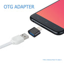 5x Type-C OTG Connector USB C Male to USB 2.0 Female Converter (Black)