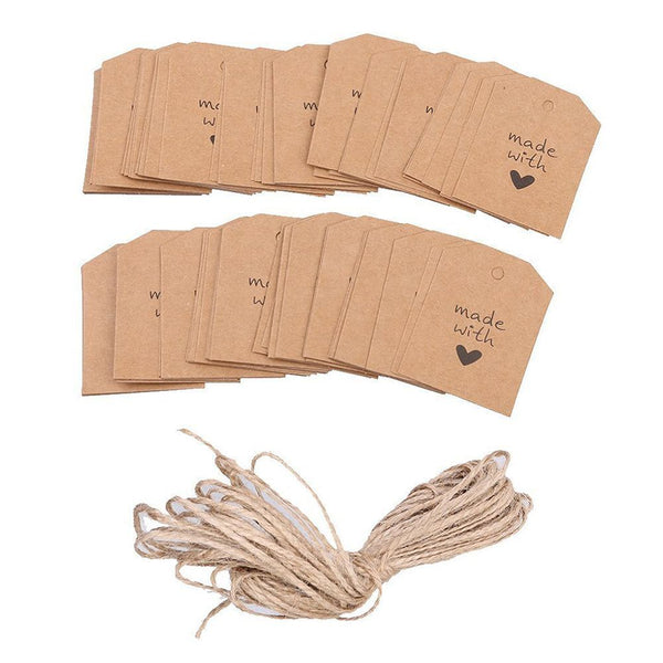 Wedding Supplies Fashion Hang Tags Gift Cards Made with Love Blank Label