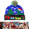 #A Knitted Christmas Hat with LED Lights Sweater Beanies Caps Festive Gift for K