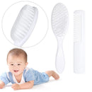 vanpower 2/set newborn baby hair comb + brush soft infant head massager