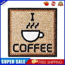 5D DIY Diamond Painting Mat Coaster Ceramics Insulation Cup Pad (Coffee)