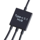 2 x USB-A/F + Micro USB Female to Micro USB Male Extender Cable OTG Hub