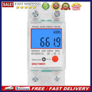 Din Rail Single Phase LCD Digital Power Consumption Electric Socket Analyze