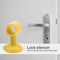 2pcs Anti-collision Doorknob Wall Crash Pad Door Handle Silencer (Yellow) Newly