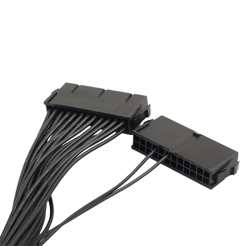 30cm Dual PSU Cable Extension Adapter 24Pin ATX Sync Starter Power Cord