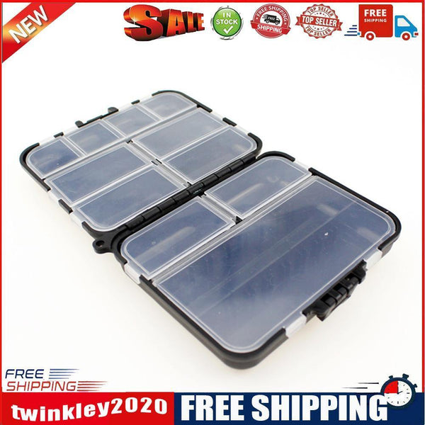 Double Sided Folding Fishing Tackle Box Compartment Bait Hook Storage Case