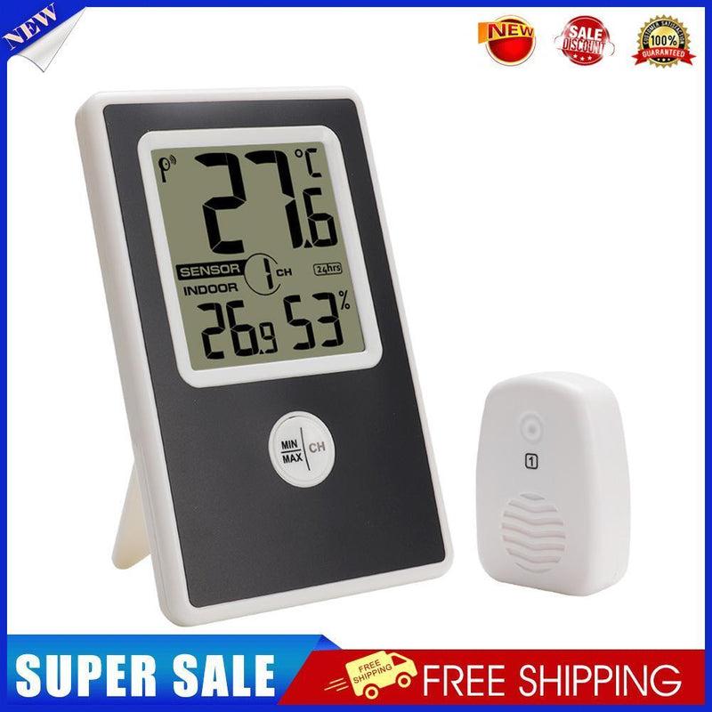 Digital Wall Mounted Thermometer Indoor Outdoor Temperature Humidity Meter