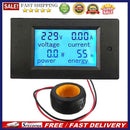 100 AC Digital LCD Power Panel Meter Monitor Power Energy Voltmeter Ammeter