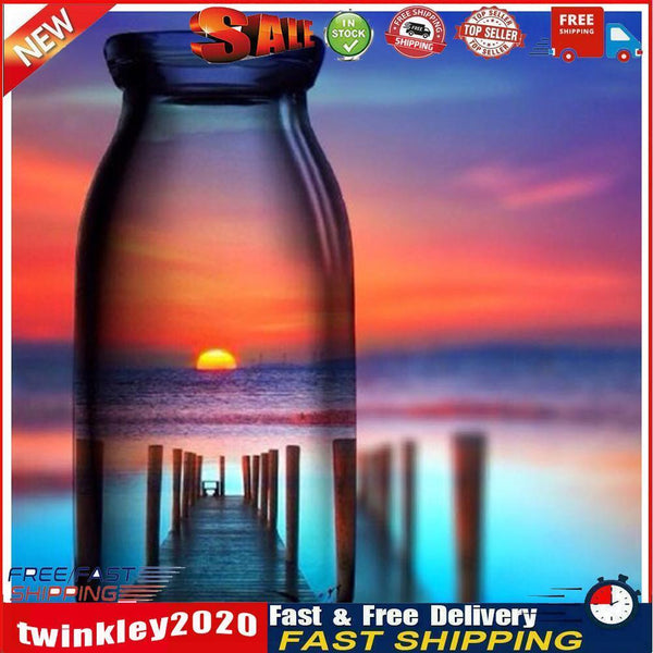5D DIY Full Drill Diamond Painting Cross Stitch Kit (HG106 Bottle Scenery) Newly