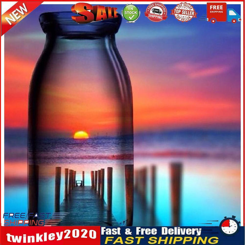 5D DIY Full Drill Diamond Painting Cross Stitch Kit (HG106 Bottle Scenery) Newly